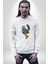 Yapay Zeka Kartal Kuş Tasarımı Kadın Erkek Beyaz Baskılı Sweatshirt 5