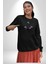 Superman Karakter Kadın Erkek Siyah Sweatshirt 2