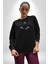 Superman Karakter Kadın Erkek Siyah Sweatshirt 5