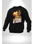 Basketbol Shaquille Oneal Star Ateş Topu Kadın Erkek Siyah Sweatshirt 3