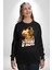 Basketbol Shaquille Oneal Star Ateş Topu Kadın Erkek Siyah Sweatshirt 4