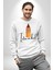 Istanbul Galata Kulesi Kadın Erkek Beyaz Sweatshirt 1