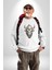 Bizon Inek Kafatası Kurumuş Kadın Erkek Beyaz Baskılı Sweatshirt 4