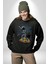 Gitar Astronot Müzik Uzay Kadın Erkek Siyah Baskılı Sweatshirt 4
