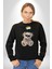 Gerçeklikten Uzak Tutun Kadın Erkek Siyah Sweatshirt 5