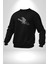 Kask Motorsiklet Dünya Turu Kadın Erkek Siyah Baskılı Sweatshirt 3