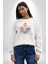 Uluslararası Yoga Günü 21 Temmuz Kadın Erkek Beyaz Baskılı Sweatshirt 1
