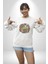 Turkiye Özel Karakterleri Kadın Erkek Beyaz Baskılı Sweatshirt 3