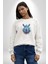 Su Aygırı Hipopotamo Renkli Kadın Erkek Beyaz Baskılı Sweatshirt 1