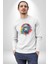 Renkli Maymun Goril Kadın Erkek Beyaz Baskılı Sweatshirt 5