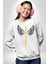Uçan Hayaller Gökyüzünde Melek Kanatları Kadın Erkek Beyaz Sweatshirt 1