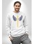 Uçan Hayaller Gökyüzünde Melek Kanatları Kadın Erkek Beyaz Sweatshirt 4
