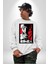 Anime Manga Style Attack On Titan Kadın Erkek Beyaz Sweatshirt 1
