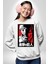 Anime Manga Style Attack On Titan Kadın Erkek Beyaz Sweatshirt 3