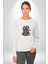 Pink Floyd Göz Piramit Kadın Erkek Beyaz Baskılı Sweatshirt 3