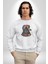 Pink Floyd Göz Piramit Kadın Erkek Beyaz Baskılı Sweatshirt 4