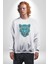 Yeşil Leopar Kafası Kadın Erkek Beyaz Baskılı Sweatshirt 1