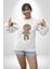 Voofoo Bebeği Doll Doldurulmuş Bebek Kadın Erkek Beyaz Baskılı Sweatshirt 1