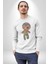 Voofoo Bebeği Doll Doldurulmuş Bebek Kadın Erkek Beyaz Baskılı Sweatshirt 4