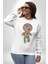 Voofoo Bebeği Doll Doldurulmuş Bebek Kadın Erkek Beyaz Baskılı Sweatshirt 5
