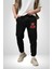 Kırmızı Hoodie Ayı Pamuklu 3 Iplik Siyah Eşofman Altı Erkek Oversize Kesim Dijital Baskılı 1