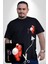 Süper Kahraman Big Hero Siyah Büyük Beden Kadın Basic Minimal Baskılı Tişört 4