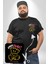 Daha Fazla Dayanamıyorum Teddy Siyah Büyük Beden Kadın Basic Minimal Baskılı Tişört 2