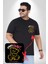 Daha Fazla Dayanamıyorum Teddy Siyah Büyük Beden Kadın Basic Minimal Baskılı Tişört 3