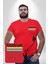 Bodrum Türkiye Kırmızı Büyük Beden Kadın Basic Minimal Baskılı Tişört 1