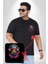 Maske Duman Corona Müzik Kulaklık Siyah Büyük Beden Kadın Basic Minimal Baskılı Tişört 1