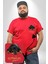 Rottweiler Sevgisi Kırmızı Büyük Beden Kadın Basic Minimal Baskılı Tişört 4