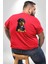 Puppy Köpek Rottweiler Büyük Beden Kırmızı Tişört Kadın Erkek Ünisex Sırt Baskılı 1