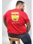 Sık Sık Mutlu Gülmek Teddy Bear Büyük Beden Kırmızı Tişört Kadın Erkek Ünisex Sırt Baskılı 4