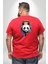 Kulaklık Ayı Panda Büyük Beden Kırmızı Tişört Kadın Erkek Ünisex Sırt Baskılı 4