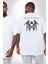 Sleep Token Büyük Beden Beyaz Tişört Kadın Erkek Ünisex Sırt Baskılı 2