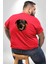 Rottweiler Ateşli Kafası Koca Kafa Büyük Beden Kırmızı Tişört Kadın Erkek Ünisex Sırt Baskılı 4