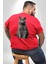British Shorthair Kedi Büyük Beden Kırmızı Tişört Kadın Erkek Ünisex Sırt Baskılı 1