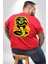 Cobra Kai Karete Çocuk Yılan Logo Dizi Büyük Beden Kırmızı Tişört Kadın Erkek Ünisex Sırt Baskılı 1