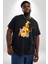 Winnie The Pooh Piglet Tiger Siyah Büyük Beden Erkek Kadın Unisex Basic Ön Baskılı Tişört 3