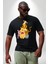 Winnie The Pooh Piglet Tiger Siyah Büyük Beden Erkek Kadın Unisex Basic Ön Baskılı Tişört 4