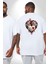 Robot Kalp Atardamar Büyük Beden Beyaz Tişört Kadın Erkek Ünisex Sırt Baskılı 2