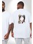 Yüz Yüze Ellerin Uyumu Büyük Beden Beyaz Tişört Kadın Erkek Ünisex Sırt Baskılı 2