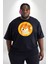 Doge Coin Siyah Büyük Beden Erkek Kadın Unisex Basic Ön Baskılı Tişört 1