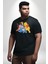 Winnie The Pooh Piglet Bal Küpü Siyah Büyük Beden Erkek Kadın Unisex Basic Ön Baskılı Tişört 2