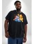 Winnie The Pooh Piglet Bal Küpü Siyah Büyük Beden Erkek Kadın Unisex Basic Ön Baskılı Tişört 4