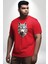 Beyaz Kurt Kafası Kırmızı Büyük Beden Erkek Kadın Unisex Basic Ön Baskılı Tişört 4