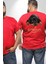 Rottweiler Sevgisi Büyük Beden Kırmızı Tişört Kadın Erkek Ünisex Sırt Baskılı 2