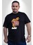 Muhammed Ali Boks Boksör Yıldız Spor Siyah Büyük Beden Erkek Kadın Unisex Basic Ön Baskılı Tişört 4
