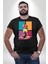 Muhammed Ali Boks Ayağa Kalk Ve Dövüş Siyah Büyük Beden Erkek Kadın Unisex Basic Ön Baskılı Tişört 4