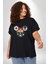 Starwars Miki Karakterleri Siyah Büyük Beden Erkek Kadın Unisex Basic Ön Baskılı Tişört 5